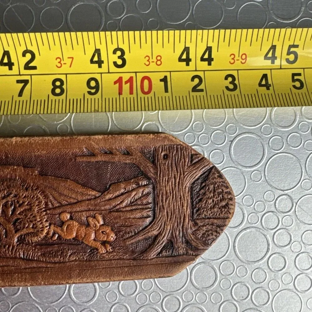 Vtg Chambers Belt Co Grand Teton National Park Tooled Leather 40 Gorpcore Brown